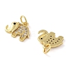 Brass Micro Pave Cubic Zirconia Pendants KK-C092-18B-G-2