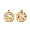 304 Stainless Steel & Natural Shell & Rhinestone Pendants SA-CBA49D2-06G-01-1