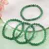 Natural Malaysia Jade Bead Stretch Bracelets X-BJEW-K212-A-013-1