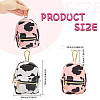 2Pcs 2 Colors PU Leather Tarp Zip Cosmetic Pouches AJEW-FG0003-26-2