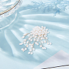 1Pc Tassels Alloy Plastic Imitation Pearl Brooches for Backpack Clothes JEWB-LP0005-15-3