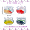 4Pcs 4 Colors Plastic Fish Tanks AJEW-HY0002-56-3