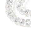 Electroplate Transparent Glass Beads Strands EGLA-N022-05B-C08-3