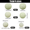 100Pcs 4 Styles Luminous Round Glass Beads GGLA-SC0001-20B-2
