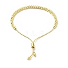 Rack Plating Brass Round Bead Slider Bracelets for Women LS-BJEW-M232-01G-A-2