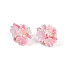 Flower Glass Plastic Stud Earrings FS-WG119A6-01-2