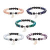 Natural & Synthetic Mixed Gemstone Beaded Stretch Bracelet BJEW-JB09260-1