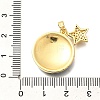 Rack Plating Brass Micro Pave Cubic Zirconia Pendants KK-M309-19G-3