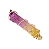 Two Tone Natural Dyed Quartz Pendants PALLOY-JF02800-01-5