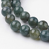 Natural Moss Agate Bead Strands G-G735-62-8mm-3