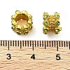 Brass Micro Pave Cubic Zirconia European Beads KK-S393-06-2