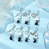 Natural Quartz Crystal & Obsidian & Labradorite & Synthetic White Howlite Chip Beads Pendant Decorations HJEW-JM02127-2