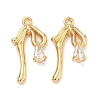 Brass Micro Pave Cubic Zirconia Pendants KK-A281-11G-01-1