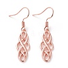 Brass Dangle Earrings EJEW-B002-05RG-1