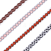 4 Rolls 4 Styles  Sport Ball Theme Polyester Printed Grosgrain Ribbon OCOR-CP0001-21-6