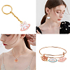 25Pcs 5 Style Zinc Alloy Enamel Pendants ENAM-CJ0001-104-5