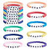 8Pcs 8 Colors Polymer Clay Heishi Surfer Stretch Bracelets Set BJEW-SW00085-1