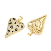 Brass Micro Pave Clear Cubic Zirconia Pendants CU-CBA765C-19G-01-2