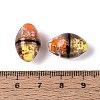 Two Tone Color Handmade Foil Glass Beads FOIL-Q001-01C-4