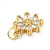 Rack Plating Brass Micro Pave Cubic Zirconia Charms ZIRC-F129-34E-G-3