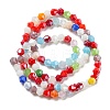 Opaque Solid Color Electroplate Glass Beads Strands EGLA-A039-P4mm-A16-2