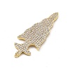 Brass Micro Pave Clear Cubic Zirconia Pendants KK-L228-41G-2