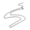 Non-Tarnish 201 Stainless Steel Box Chain Necklace for Men Women NJEW-P268-A28-1X5-1