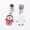 Tibetan Style Alloy European Dangle Charms ENAM-G122-01AS-4
