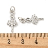 Rack Plating Brass Micro Pave Clear Cubic Zirconia Pendants KK-B093-21P-3