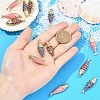3Pcs 3 Colors Barss Pendants KK-YW0004-56-5