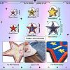 Star Computerized Embroidery Polyester Iron On Patches PATC-TAC0001-02-4