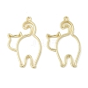 Alloy Open Back Bezel Pendants X-FIND-L025-02G-1