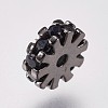 Brass Micro Pave Cubic Zirconia Beads KK-I614-058B-2