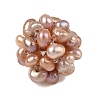 Natural Cultured Freshwater Pearl Woven Beads PEAR-JF00003-03-2