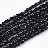 Electroplate  Opaque Solid Color Glass Beads Strands X-EGLA-N002-03A-1