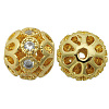 Brass Micro Pave Clear Cubic Zirconia Spacer Beads KK-N241-LA826-2-NR-1