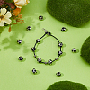 20Pcs Alloy Black Enamel Sport Ball European Beads ENAM-HS0001-02-6