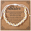 Bohemian Style Glass Seed Beads & Imitation Pearl Braided Bead Bracelets LS-XW4926-9-1