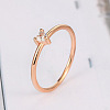 Brass Micro Pave Cubic Zirconia Finger Rings for Women FS-WG4BC3F-15-1