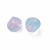 Two Tone Transparent Spray Painted Glass Beads X-GLAA-Q092-06-C03-3