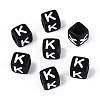 Initial Acrylic Horizontal Hole Beads OACR-ZX006-35K-1