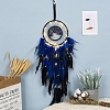 Iron & Wire Wrapped Natural Sodalit Chip Tree of Life Hanging Decoration PW-WG72096-01-3
