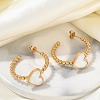 Vacuum Plating 304 Stainless Steel Heart Stud Earrings for Women EJEW-R002-03G-1