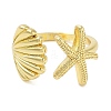 Brass Open Cuff Rings for Women LS-RJEW-Z072-02G-04-2