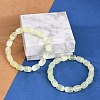 Dyed Natural Selenite Column Beaded Stretch Bracelets for Women BJEW-I312-05C-2