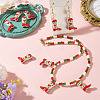 5Pcs Boot Baking Paint Glass Enamel  Beads LAMP-TADJ0001-08C-6