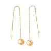 Long Chain with Round Ball Dangle Stud Earrings EJEW-A067-17G-2
