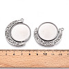 Non-Tarnish 304 Stainless Steel Rotatable Pendant Cabochon Settings STAS-N114-01P-3