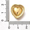 Heart Brass Glass Beads KK-Q043-27G-02-3