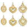 12Pcs 3 Styles Brass Pendants KK-BBC0017-81-1